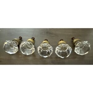 Glass Drawer Pull Door Knob Dresser 1.5" dia Cabinet Hardware Cabinet‎ Lot Of 5